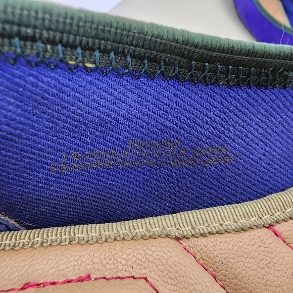 Isaac Mizrahi Faun2 Gem Bow Blue Flats Suede Dressy Ballerina Shoes Size 8 - Picture 2 of 8